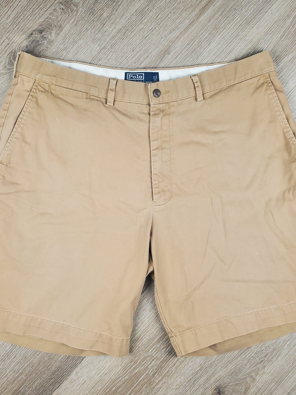 Polo Ralph Lauren Classic Chino Shorts Mens 38 Khaki Cotton